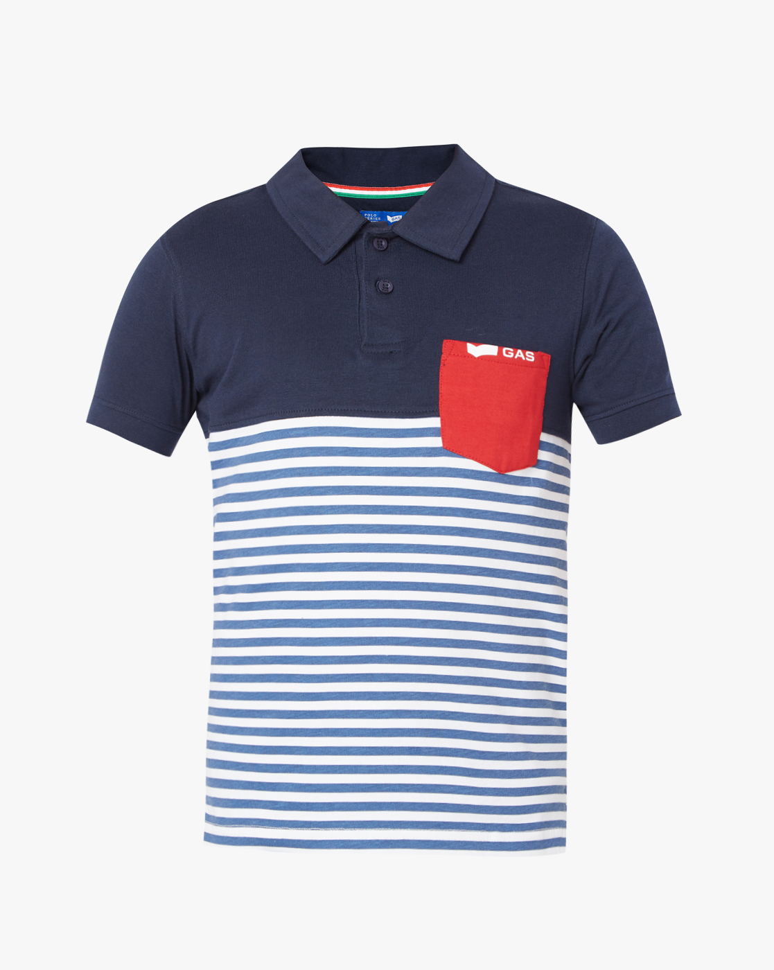 Gas Kids Boys Navy Casual Wear T-Shirt